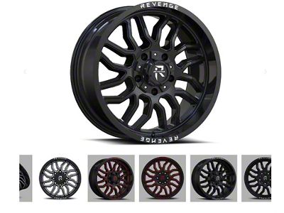 Revenge Off-Road Wheels RV-204 Gloss Black 6-Lug Wheel; 20x10; -19mm Offset (04-15 Titan)