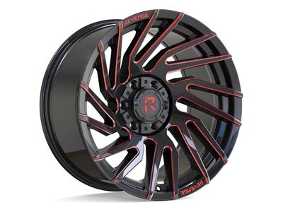 Revenge Off-Road Wheels RV-207 Black with Red Milled 6-Lug Wheel; 20x9; 0mm Offset (04-15 Titan)