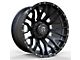 Revenge Off-Road Wheels RV-201 Satin Black with Dots 6-Lug Wheel; 20x10; -19mm Offset (05-15 Tacoma)