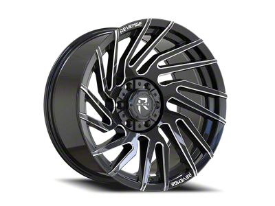 Revenge Off-Road Wheels RV-207 Black and Milled 6-Lug Wheel; 20x9; 0mm Offset (05-15 Tacoma)