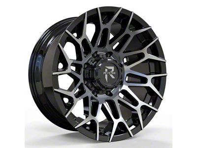 Revenge Off-Road Wheels RV-203 Black Machine 5-Lug Wheel; 20x10; -19mm Offset (07-13 Tundra)