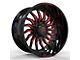 Revenge Off-Road Wheels RV-204 Black and Red Milled 5-Lug Wheel; 20x10; -19mm Offset (07-13 Tundra)