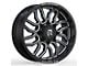 Revenge Off-Road Wheels RV-205 Black and Milled 5-Lug Wheel; 20x9; 12mm Offset (07-13 Tundra)