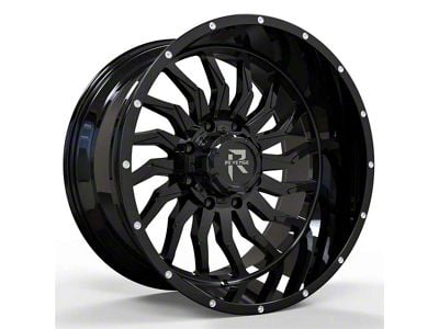 Revenge Off-Road Wheels RV-204 Gloss Black 6-Lug Wheel; 20x9; -12mm Offset (10-24 4Runner)