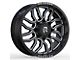 Revenge Off-Road Wheels RV-205 Black and Milled 6-Lug Wheel; 20x10; -19mm Offset (10-24 4Runner)