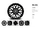 Revenge Off-Road Wheels RV-201 Satin Black with Dots 6-Lug Wheel; 22x12; -44mm Offset (10-24 4Runner)