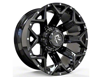 Revenge Off-Road Wheels RV-202 Gloss Black with Dots 6-Lug Wheel; 20x9; 0mm Offset (03-09 4Runner)
