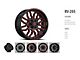 Revenge Off-Road Wheels RV-205 Black and Red Milled 6-Lug Wheel; 20x12; -44mm Offset (10-24 4Runner)