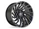 Revenge Off-Road Wheels RV-207 Black and Milled 6-Lug Wheel; 20x10; -19mm Offset (03-09 4Runner)