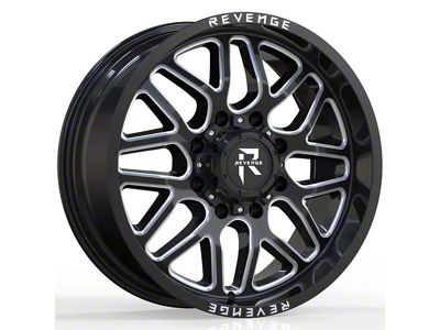 Revenge Off-Road Wheels RV-206 Black and Milled 6-Lug Wheel; 20x9; 0mm Offset (21-24 Bronco, Excluding Raptor)