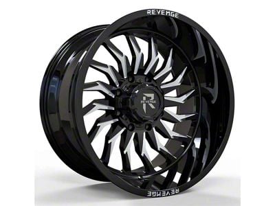 Revenge Off-Road Wheels RV-204 Black and Milled Wheel; 20x10; -19mm Offset (76-86 Jeep CJ7)