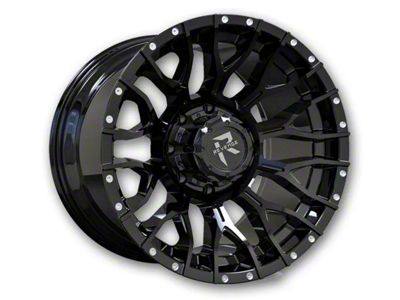 Revenge Off-Road Wheels RV-201 Gloss Black with Dots Wheel; 20x10; -19mm Offset (76-86 Jeep CJ7)