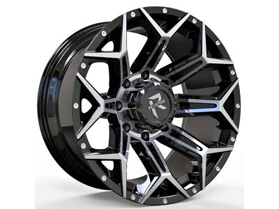 Revenge Off-Road Wheels RV-202 Black Machine Wheel; 20x10; -19mm Offset (76-86 Jeep CJ7)