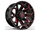 Revenge Off-Road Wheels RV-202 Black and Red Milled Wheel; 20x10; -19mm Offset (76-86 Jeep CJ7)