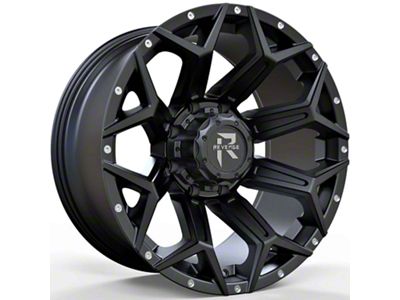 Revenge Off-Road Wheels RV-202 Satin Black with Dots Wheel; 20x10; -19mm Offset (76-86 Jeep CJ7)