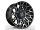 Revenge Off-Road Wheels RV-203 Black Machine Wheel; 20x10; -19mm Offset (76-86 Jeep CJ7)