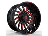 Revenge Off-Road Wheels RV-204 Black and Red Milled Wheel; 20x10; -19mm Offset (76-86 Jeep CJ7)