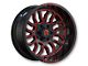 Revenge Off-Road Wheels RV-205 Black and Red Milled Wheel; 20x9; 0mm Offset (76-86 Jeep CJ7)