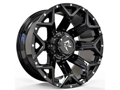 Revenge Off-Road Wheels RV-202 Gloss Black with Dots Wheel; 20x10; -19mm Offset (20-24 Jeep Gladiator JT)