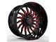 Revenge Off-Road Wheels RV-204 Black and Red Milled Wheel; 20x9 (20-24 Jeep Gladiator JT)