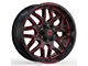 Revenge Off-Road Wheels RV-206 Black and Red Milled Wheel; 20x12 (20-24 Jeep Gladiator JT)