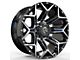 Revenge Off-Road Wheels RV-202 Black Machine Wheel; 20x9 (18-24 Jeep Wrangler JL)