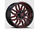 Revenge Off-Road Wheels RV-205 Black and Red Milled Wheel; 20x10; -19mm Offset (76-86 Jeep CJ7)