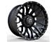 Revenge Off-Road Wheels RV-201 Satin Black with Dots 6-Lug Wheel; 20x10; -19mm Offset (16-23 Tacoma)