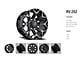 Revenge Off-Road Wheels RV-202 Gloss Black with Dots 6-Lug Wheel; 20x10; -19mm Offset (16-23 Tacoma)