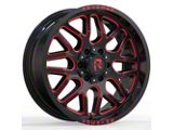 Revenge Off-Road Wheels RV-206 Black and Red Milled 6-Lug Wheel; 20x9; 0mm Offset (16-23 Tacoma)