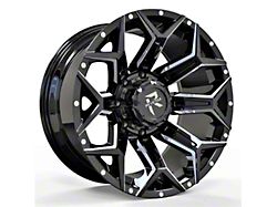 Revenge Off-Road Wheels RV-202 Black and Milled 5-Lug Wheel; 20x10; -19mm Offset (14-21 Tundra)