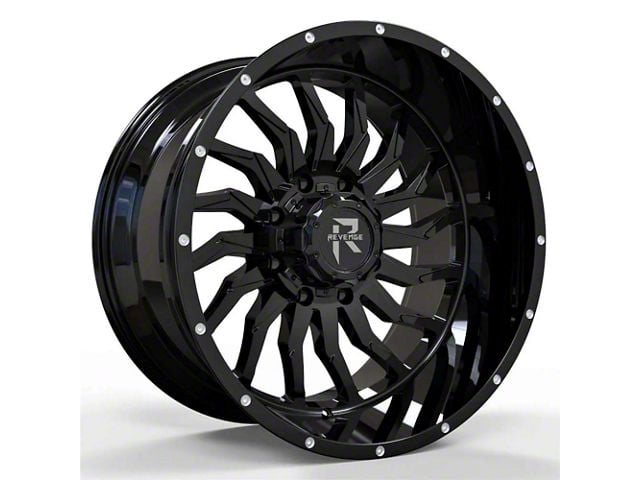 Revenge Off-Road Wheels RV-204 Gloss Black 5-Lug Wheel; 22x12; -44mm Offset (14-21 Tundra)