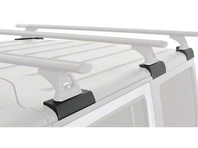 Rhino-Rack Heavy Duty RLT600 BackBone 2-Bar Roof Rack; Black (07-18 Jeep Wrangler JK 4-Door w/ Hard Top)