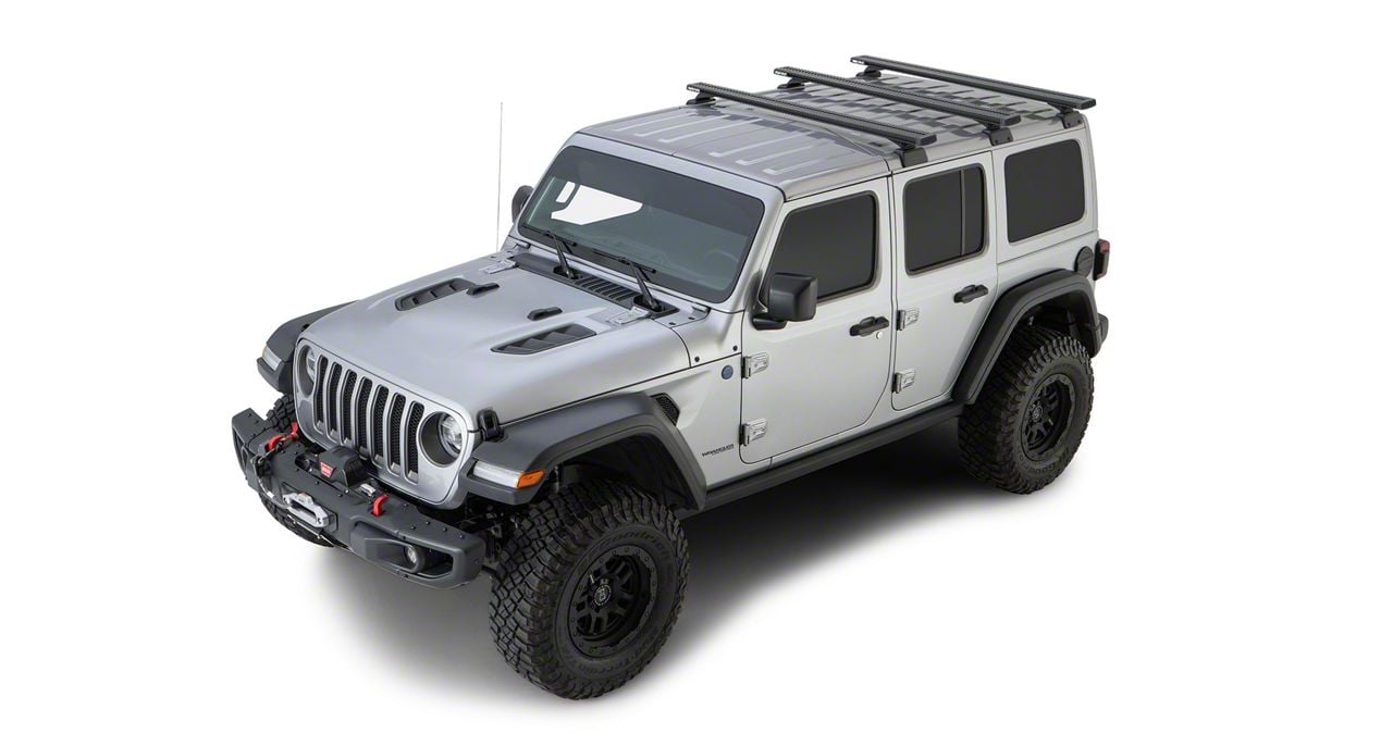 Rhino Rack Jeep Wrangler Reconn Deck RCL BackBone 3 Bar Roof Rack Black JC 01515 18 24 Jeep Wrangler JL 2 Door w Hard Top Free Shipping