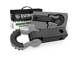 Rhino USA 2-Inch Reciever Hitch Shackle with D-Ring; Gray (Universal; Some Adaptation May Be Required)