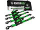 Rhino USA 1-Inch x 10-Foot Retractable Ratchet Straps; 4-Pack; Green