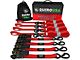 Rhino USA Medium Duty Ratchet Strap Tie-Down Kit; 4-Pack; Red