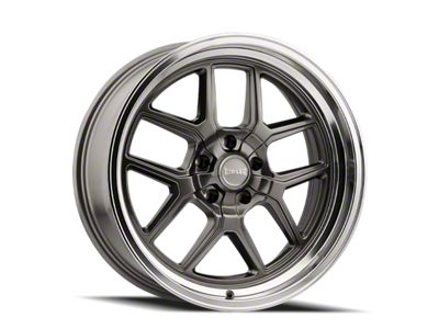 Ridler 610 Gloss Grey with Polished Lip 5-Lug Wheel; 17x7; 0mm Offset (05-15 Tacoma)