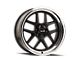 Ridler 610 Matte Black with Polished Lip 5-Lug Wheel; 17x8; 0mm Offset (05-15 Tacoma)