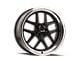 Ridler 610 Matte Black with Polished Lip 5-Lug Wheel; 20x8.5; 0mm Offset (05-15 Tacoma)