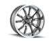 Ridler 650 Gloss Grey with Polished Lip 5-Lug Wheel; 18x8; 0mm Offset (05-15 Tacoma)