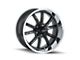 Ridler 650 Matte Black with Polished Lip 5-Lug Wheel; 15x7; 0mm Offset (05-15 Tacoma)