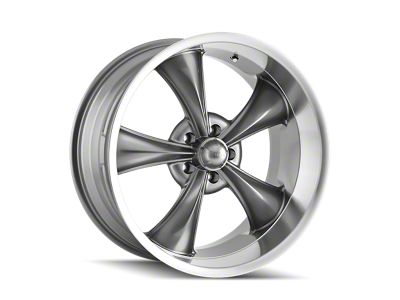 Ridler 695 Gloss Grey Machined 5-Lug Wheel; 18x9.5; 6mm Offset (05-15 Tacoma)