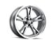 Ridler 606 Gloss Grey Machined Wheel; 17x8; 0mm Offset (84-01 Jeep Cherokee XJ)