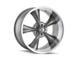 Ridler 695 Gloss Grey Machined Wheel; 20x10; 0mm Offset (84-01 Jeep Cherokee XJ)