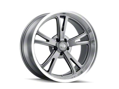 Ridler 606 Gloss Grey Machined Wheel; 17x8; 0mm Offset (20-24 Jeep Gladiator JT)