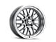 Ridler 607 Gloss Grey Machined Wheel; 20x10; 0mm Offset (20-24 Jeep Gladiator JT)