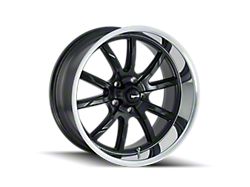 Ridler 650 Matte Black with Polished Lip Wheel; 17x7; 0mm Offset (99-04 Jeep Grand Cherokee WJ)