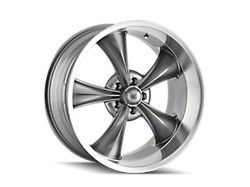 Ridler 695 Gloss Grey Machined Wheel; 18x9.5; 6mm Offset (87-95 Jeep Wrangler YJ)