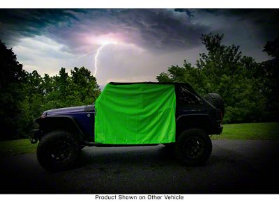 Four Door Rain Curtains; Lime Green (20-24 Jeep Gladiator JT)